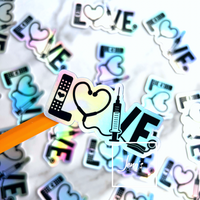 Love Nurse Holographic Sticker